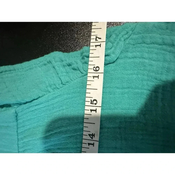 J Crew Dress Womens Size 4  Green Gauze Cotton Factory - Picture 7 of 8